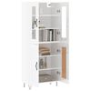 vidaXL Buffet haut Blanc brillant 69,5x34x180 cm Bois d'ing&eacute;nierie