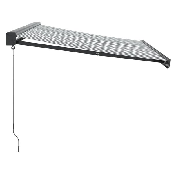 vidaXL Auvent r&eacute;tractable anthracite et blanc 3,5x2,5m tissu/aluminium
