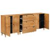 vidaXL Buffet 3 pcs Marron 60 x 33 x 75 cm bois de manguier massif