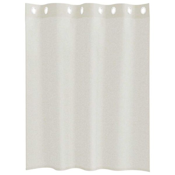 vidaXL Rideau en Voile 2 pcs Cr&egrave;me 140 x 140 cm Polyester