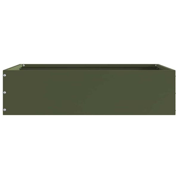 vidaXL Bordure de Pelouse Vert olive 50 x 50 x 13 cm Acier