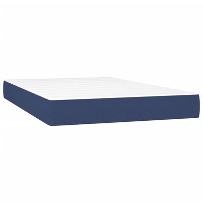 vidaXL Matelas de lit à ressorts ensachés Bleu 120x200x20 cm Tissu