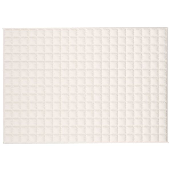 vidaXL Couverture lest&eacute;e Cr&egrave;me clair 140x200 cm 10 kg Tissu