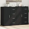 vidaXL Buffets 2 pcs noir 59x39x80 cm bois d'ing&eacute;nierie