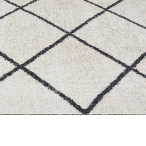 vidaXL Tapis de cuisine lavable impression carr&eacute;e 45x150 cm velours