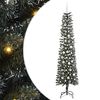 vidaXL Sapin de No&euml;l artificiel Vert 210 cm PVC, plastique et acier