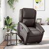 vidaXL Fauteuil inclinable électrique marron foncé cuir véritable