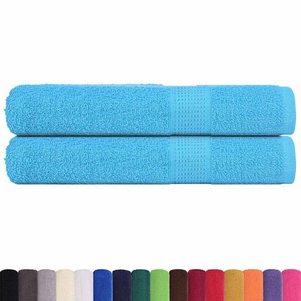 vidaXL Serviettes de sauna FROGN 2pcs turquoise 80x200cm 360 g/m²
