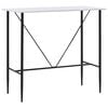 vidaXL Table de bar Blanc 120x60x110 cm MDF