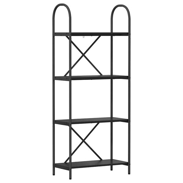 vidaXL &Eacute;tag&egrave;re Ch&ecirc;ne noir 60 x 30 x 146 cm Bois d'ing&eacute;nierie