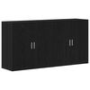 vidaXL Buffet 2 pc Ch&ecirc;ne noir 79 x 38 x 80 cm Bois d'ing&eacute;nierie