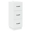 vidaXL Armoire &agrave; tiroirs Blanc 33 x 34,5 x 87 cm Bois d'ing&eacute;nierie