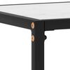 vidaXL Table console Blanc 60x35x75 cm Verre tremp&eacute;