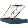 vidaXL Cadre de lit ottoman avec matelas bleu fonc&eacute; 120x200 cm velours