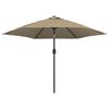 vidaXL Parasol d'extérieur avec poteau en métal 300 cm Taupe