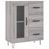 vidaXL Buffet haut Sonoma gris 69,5x34x180 cm Bois d'ing&eacute;nierie