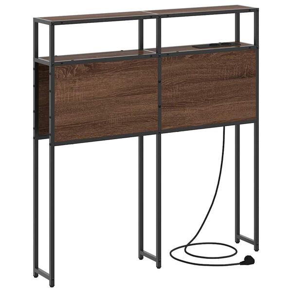 vidaXL T&ecirc;te de lit de rangement Ch&ecirc;ne marron 75 cm Bois d'ing&eacute;nierie