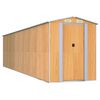 vidaXL Abri de jardin Marron clair 192x772x223 cm Acier galvanis&eacute;