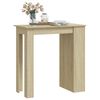 vidaXL Table de bar avec rangement Ch&ecirc;ne sonoma 102x50x103,5 cm