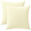 vidaXL Coussin avec oreiller HEERLEN 2 pi&egrave;ces Cr&egrave;me Polyester