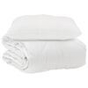 vidaXL Couette avec oreiller 2 pi&egrave;ces Blanc Microfibre