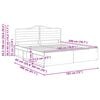 vidaXL Cadre de lit avec t&ecirc;te de lit Noir 180 x 200 cm Pin massif