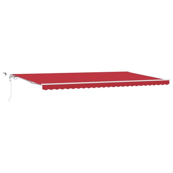 vidaXL Auvent R&eacute;tractable Rouge 600 &times; 300 cm Polyester et m&eacute;tal