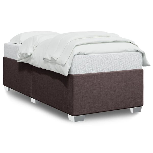 vidaXL Cadre de lit sans matelas marron fonc&eacute; 80x200 cm tissu