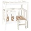 vidaXL Lit pour chien Blanc 65,5x50,5x70 cm Bois de pin solide
