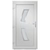 vidaXL Porte d'entr&eacute;e Blanc 108x208 cm PVC
