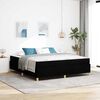 vidaXL Cadre de lit avec matelas Noir 180 x 200 cm tissu