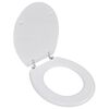 vidaXL Si&egrave;ge de toilette avec Couvercle MDF Design simple Blanc