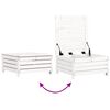 vidaXL Salon de jardin 5 pcs blanc bois massif de pin