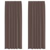 vidaXL Rideaux en voile avec passants 2 pcs marron