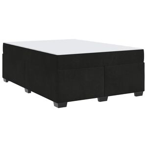 vidaXL Cadre de lit avec matelas Noir 140 x 200 cm tissu