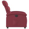 vidaXL Fauteuil inclinable &eacute;lectrique Rouge bordeaux Tissu