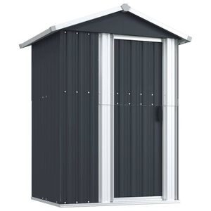 vidaXL Abri de jardin Anthracite 126x97,5x177 cm Acier galvanis&eacute;