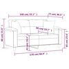vidaXL Canapé 2 places avec oreillers cappuccino 140 cm similicuir