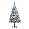vidaXL Sapin de No&euml;l artificiel Blanc 180 cm PVC, Acier et Plastique