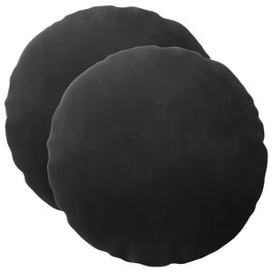 vidaXL Coussin avec oreiller HEERLEN 2 pi&egrave;ces Noir Velours