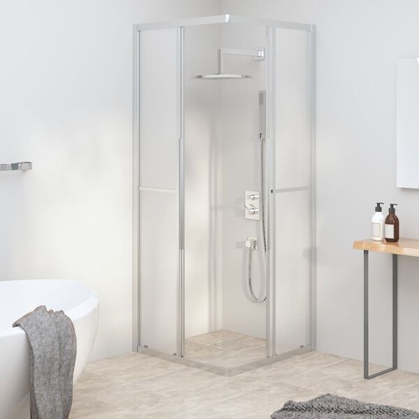 vidaXL Cabine de douche ESG d&eacute;poli 80x80x180 cm