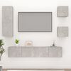 vidaXL Ensemble de meubles TV 5 pcs Gris béton Bois d'ingénierie