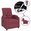 vidaXL Fauteuil inclinable &eacute;lectrique Rouge bordeaux Tissu
