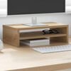 vidaXL Support de moniteur chêne artisanal 42x24x13 cm bois ingénierie