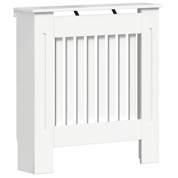 vidaXL Cache-Radiateur Blanc brillant 78 x 19 x 81,5 cm