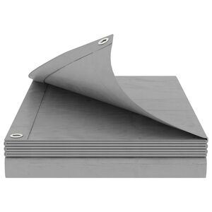 vidaXL B&acirc;che avec &oelig;illets Gris clair 2 x 3 m 90 gsm PE