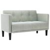 vidaXL Canap&eacute; deux places gris clair 111 cm velours