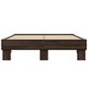 vidaXL Cadre de lit sans matelas ch&ecirc;ne marron 140x190 cm