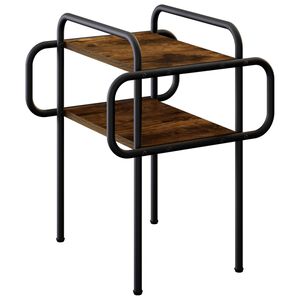 vidaXL Table basse Ch&ecirc;ne fum&eacute; 40 x 40 x 51 cm Bois d'ing&eacute;nierie