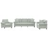 vidaXL Ensemble de canap&eacute;s 3 pcs avec coussins gris clair velours
